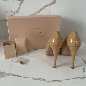 Prada heels nude 37.5 classic